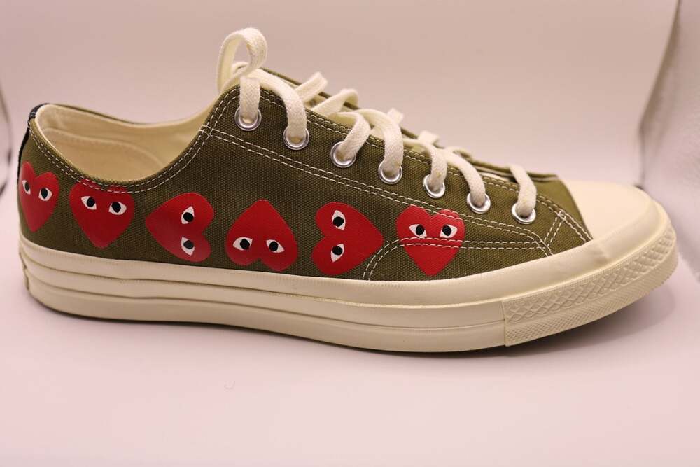 Converse Chuck 70 Low x Comme des Garçons Play Multi Heart Fir Green